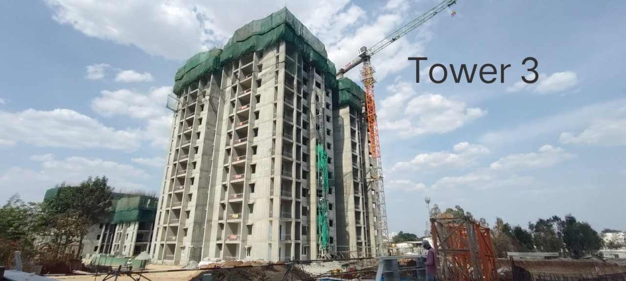 DSR The Address Tower 6 Latest Construction Status - High Rise Apartments Bangalore