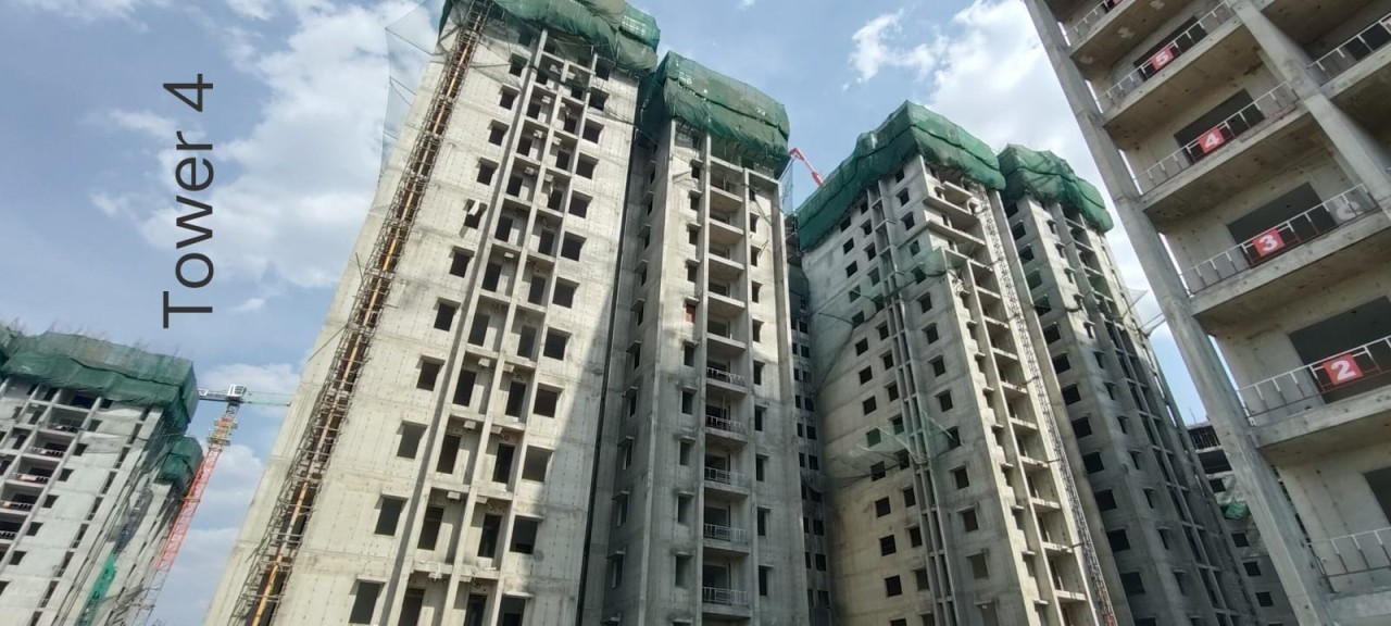 DSR The Address Tower 6 Latest Construction Status - High Rise Apartments Bangalore