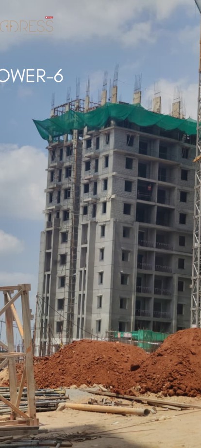 DSR The Address Tower 6 Latest Construction Status - High Rise Apartments Bangalore